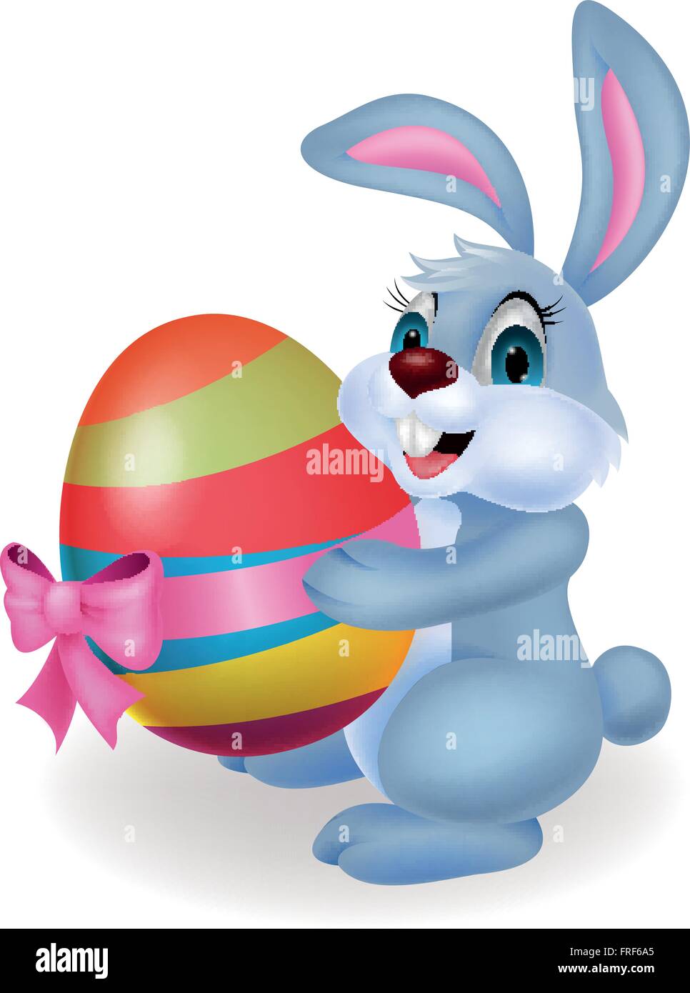 Cute rabbit cartoon holding an Easter egg Stock Vector Image & Art - Alamy