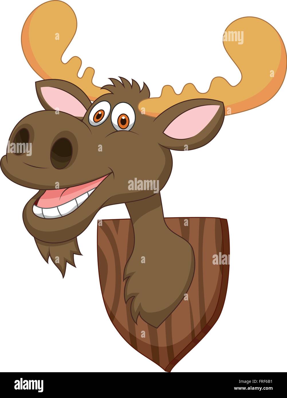 Moose head cartoon Stock Vector