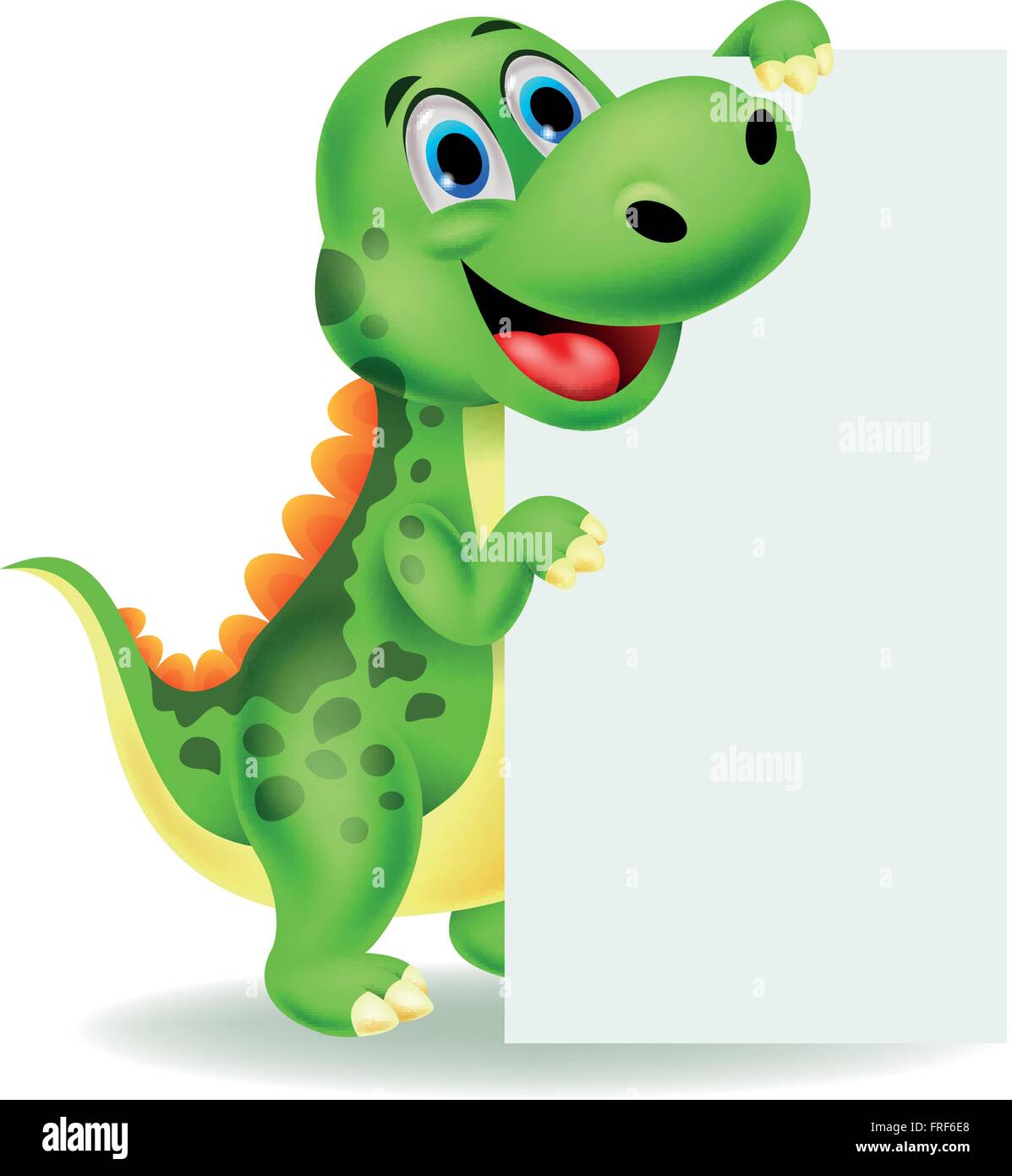 Cute dinosaur with blank sign Stock Vector Image & Art - Alamy