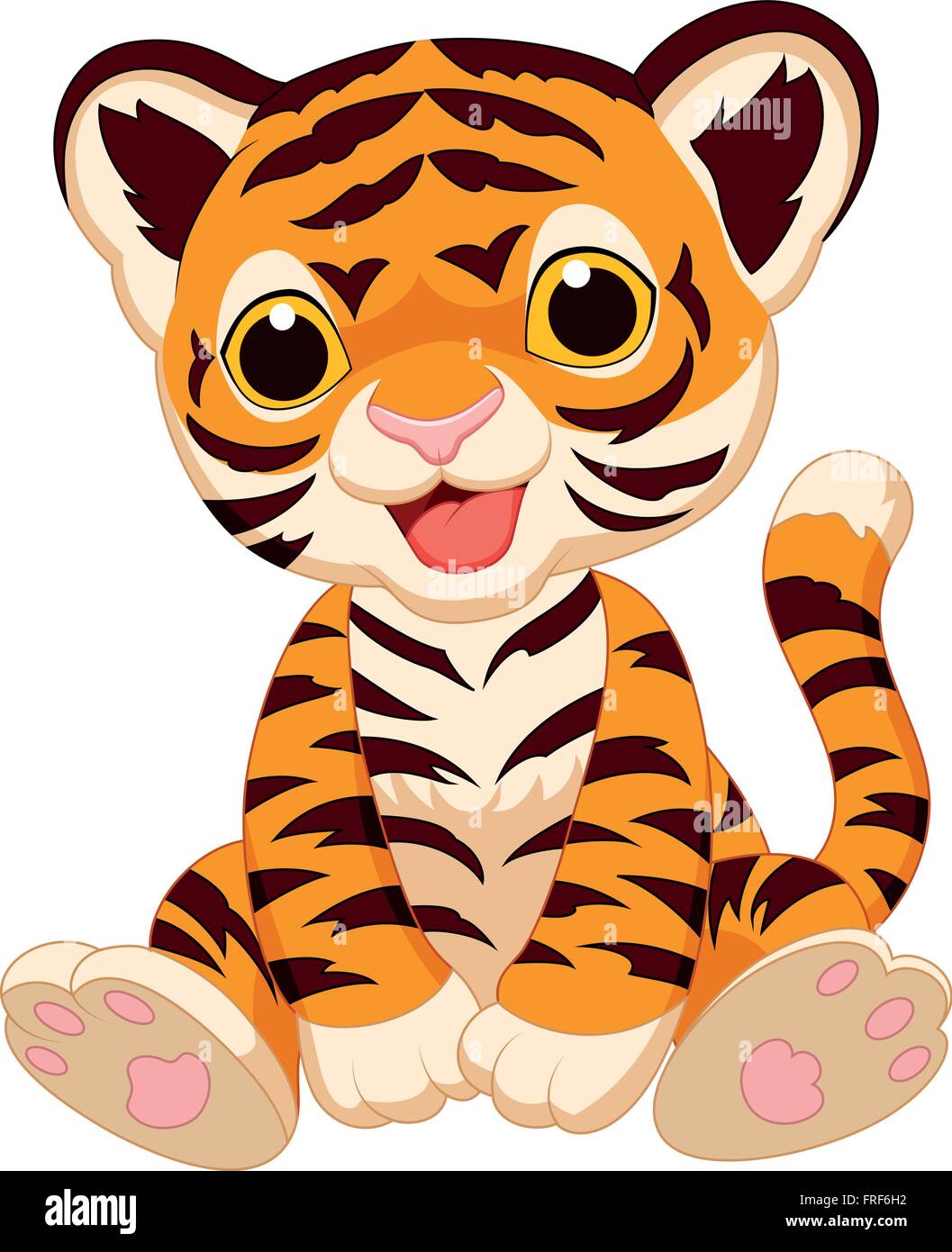 Cute tiger cartoon Stock Vector Image & Art - Alamy