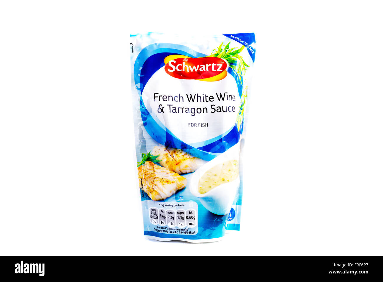 Schwartz white wine & tarragon sauce packet pack French product logo