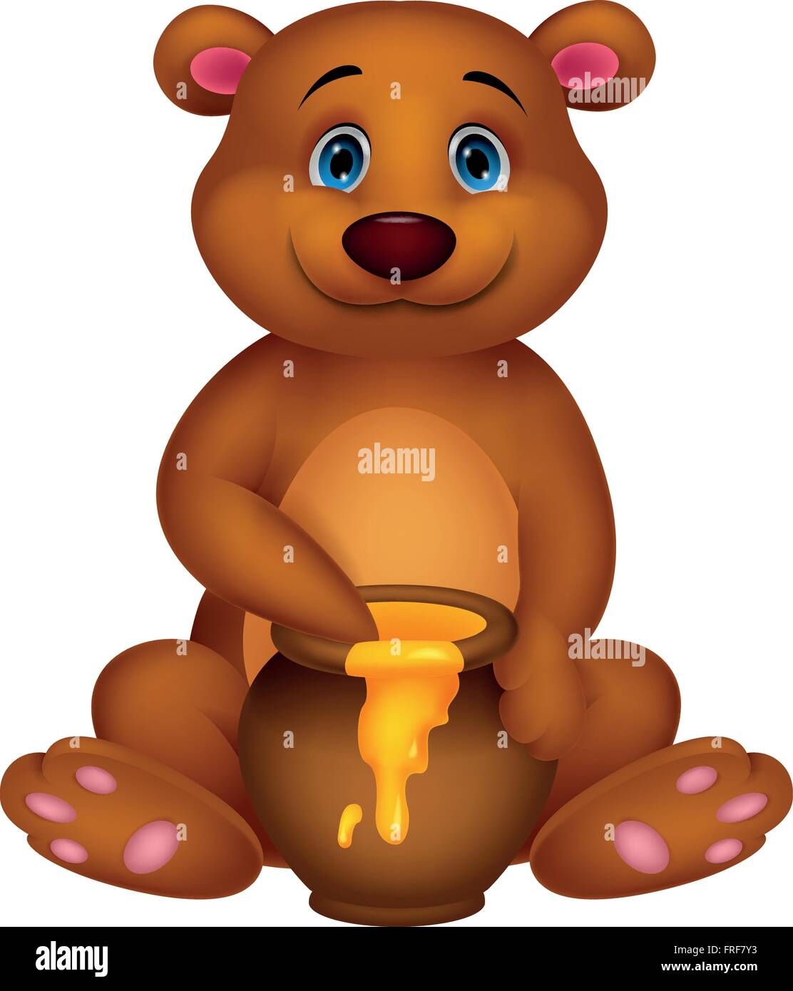 Cute bear eating honey Stock Vector Image & Art - Alamy Cute bear eating honey Stock Vector Image & Art - Alamy