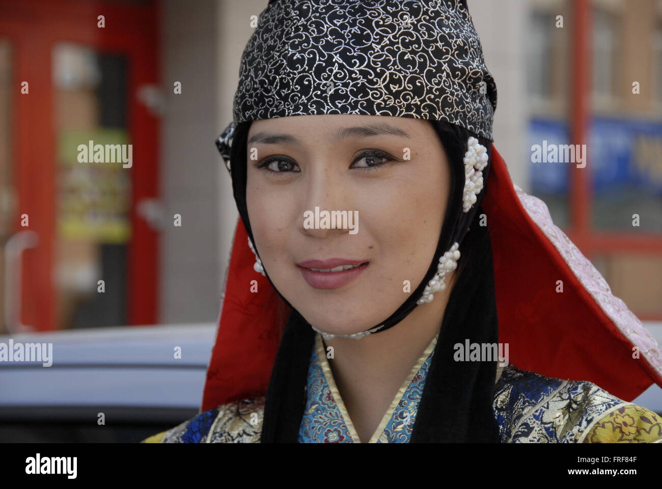 Mongolian woman in traditional costume hi-res stock photography and ...