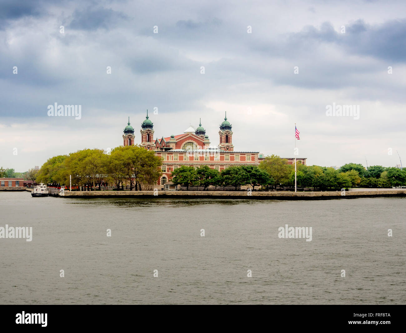 Ellis Island, Upper New York Bay, USA. America's busiest immigrant inspection station from 1892 until 1954 Stock Photo