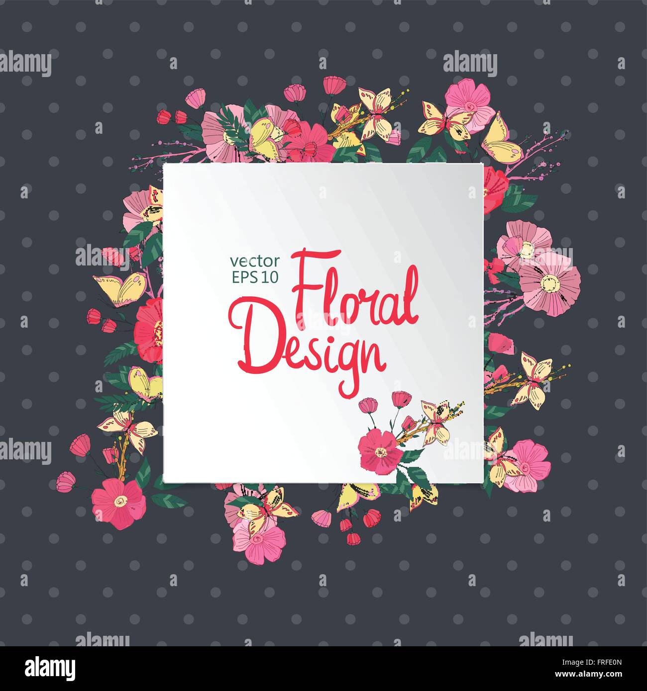 Vintage floral vector frame Stock Vector Image & Art - Alamy