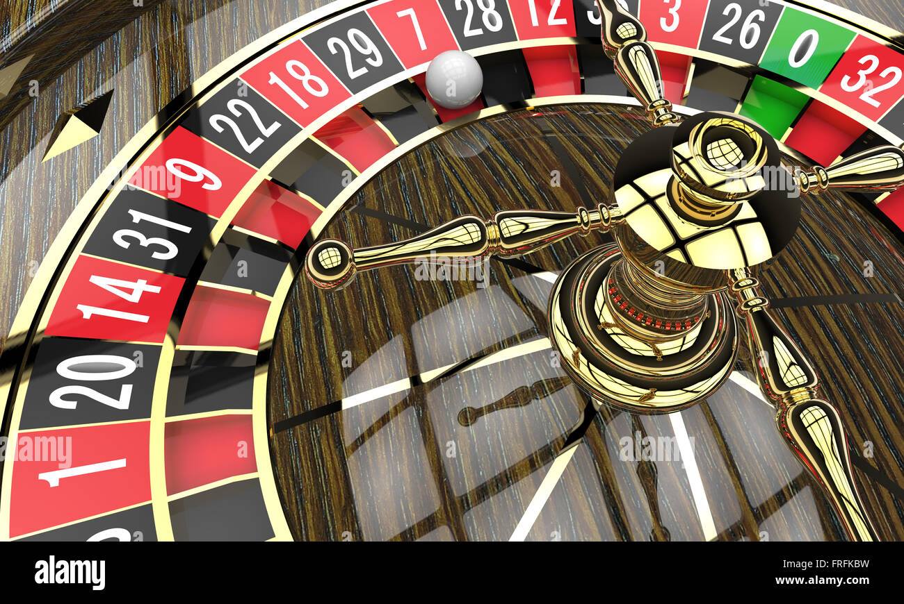 Casino roulette wheel Stock Photo - Alamy