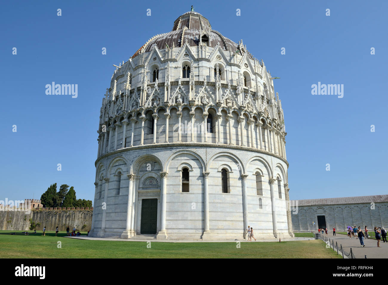 Baptistry of St. John, Piazza del Duomo, Cathedral Square, Campo dei Miracoli, Square of Miracles, UNESCO World Heritage Site, Pisa, Toscana Stock Photo