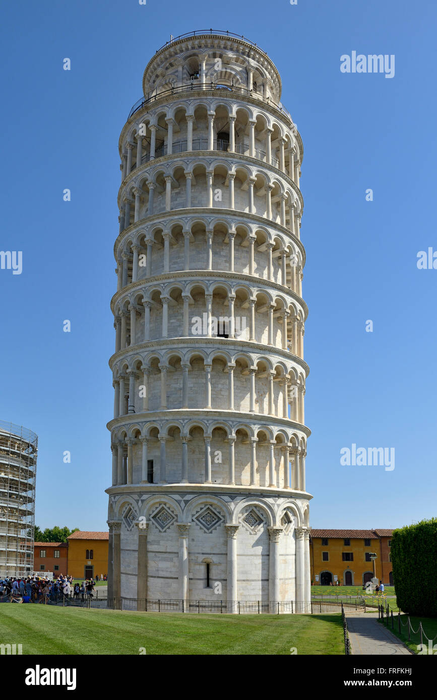 Leaning Tower, Torre Pendente, Piazza del Duomo, Cathedral Square, Campo dei Miracoli, Square of Miracles, UNESCO World Heritage Site, Pisa, Toscana Stock Photo