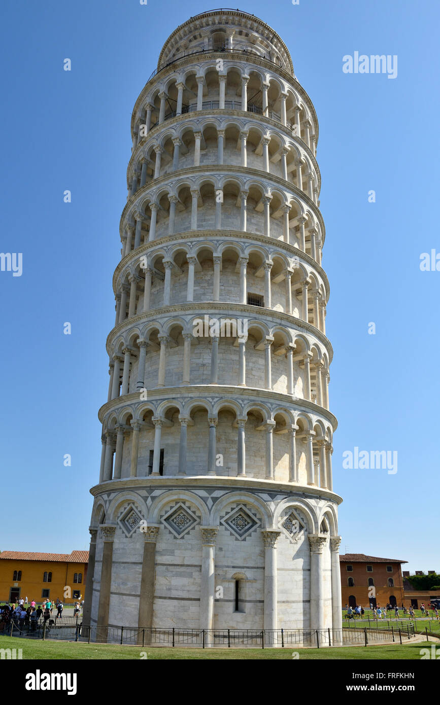Leaning Tower, Torre Pendente, Piazza del Duomo, Cathedral Square, Campo dei Miracoli, Square of Miracles, UNESCO World Heritage Site, Pisa, Toscana Stock Photo