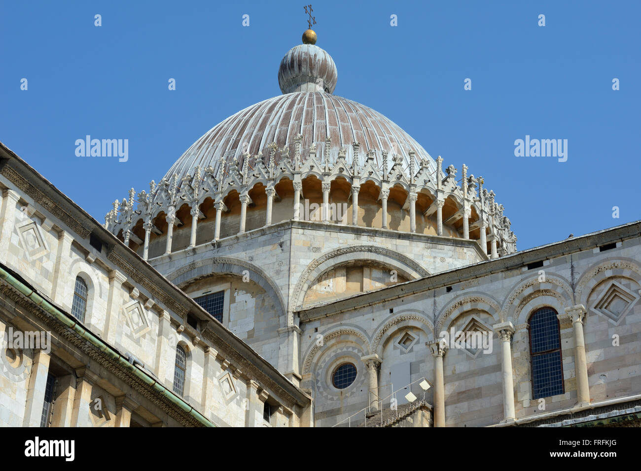 Dome of Cathedral Santa Maria Assunta, Piazza del Duomo, Cathedral Square, Campo dei Miracoli, Square of Miracles, UNESCO World Heritage Site Stock Photo