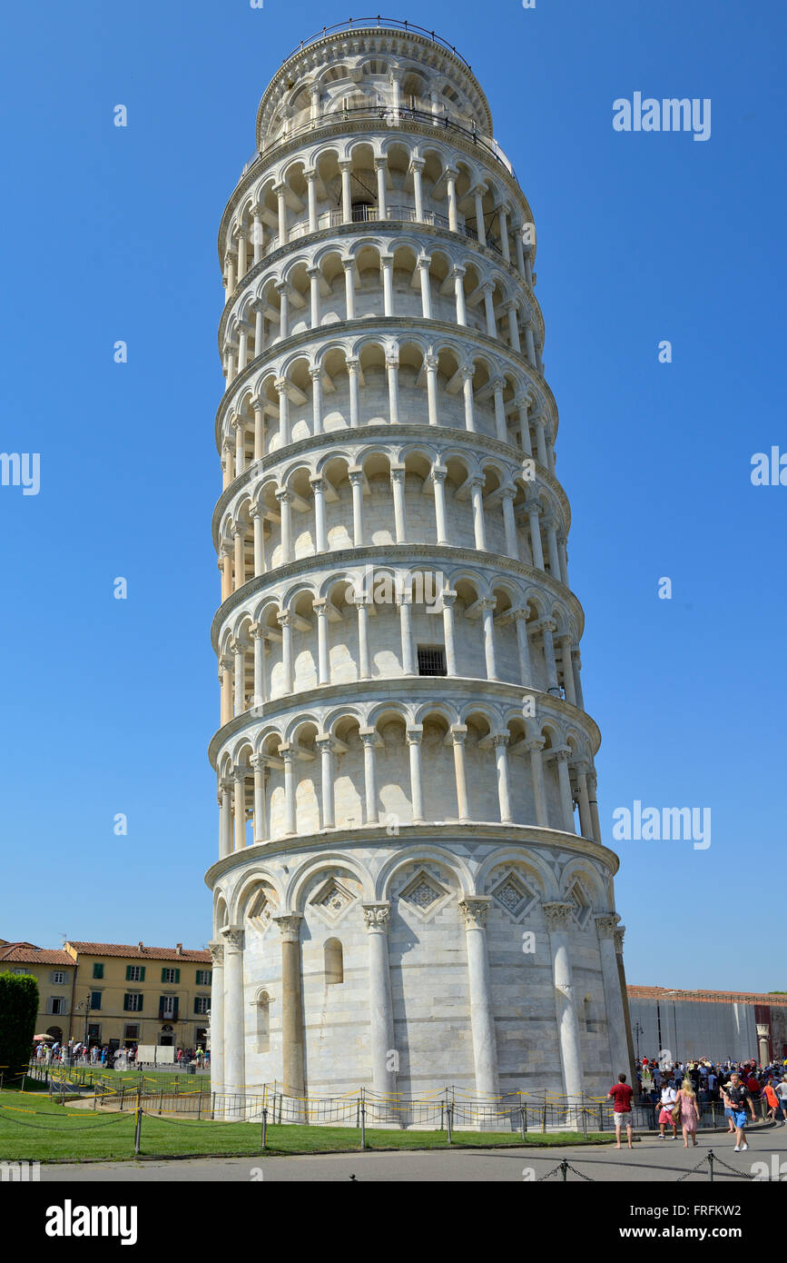 Leaning Tower (Torre Pendente), Piazza del Duomo, Cathedral Square, Campo dei Miracoli, Square of Miracles, UNESCO World Heritag Stock Photo