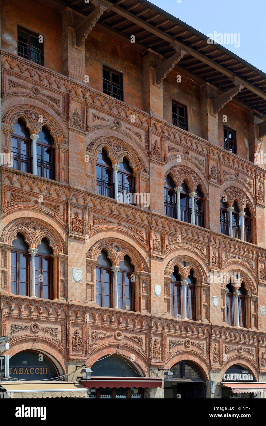 Agostini Palace, Lungarno Antonio Pacinotti, beside the Arno River, Pisa, Toscana, Tuscany, Italy, Europe Stock Photo