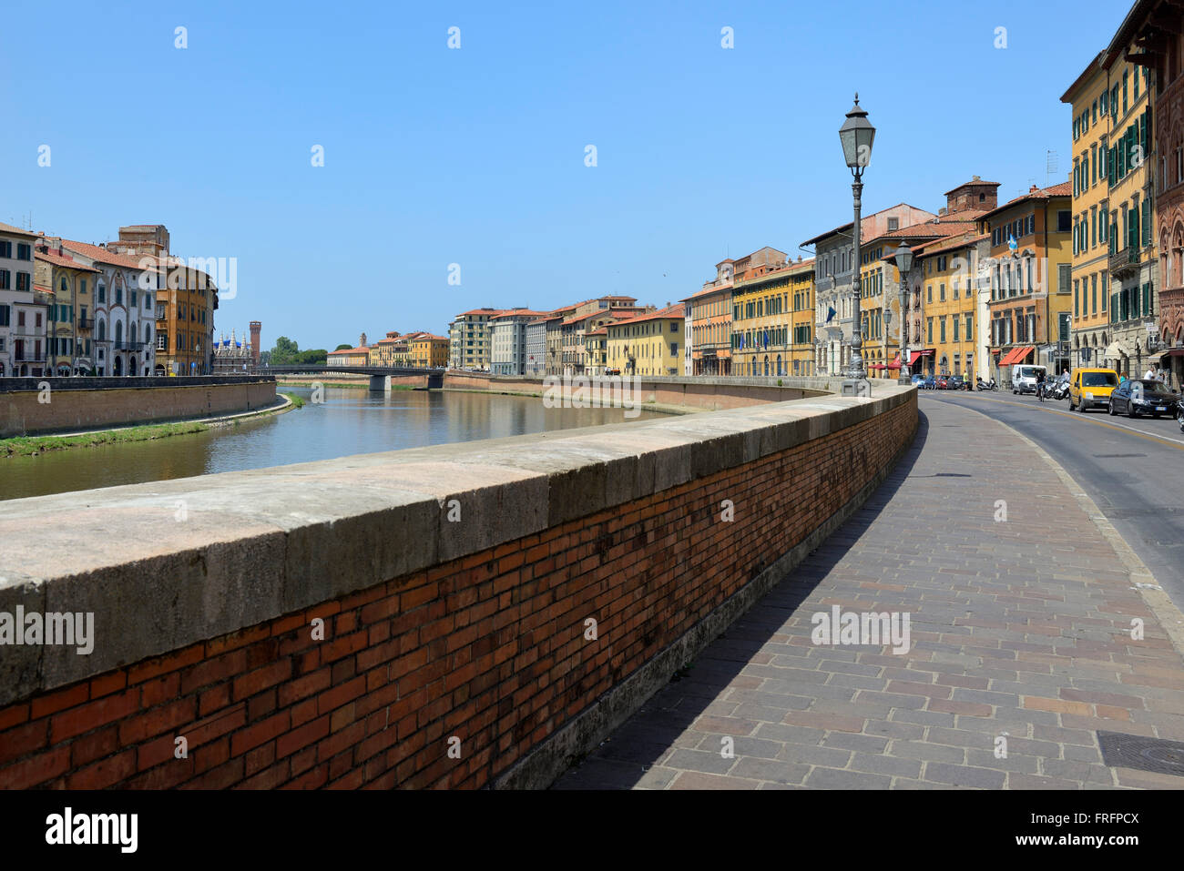 The River Arno looking from Lungarno Antonio Pacinotti, Pisa, Toscana, Tuscany, Italy, Europe Stock Photo