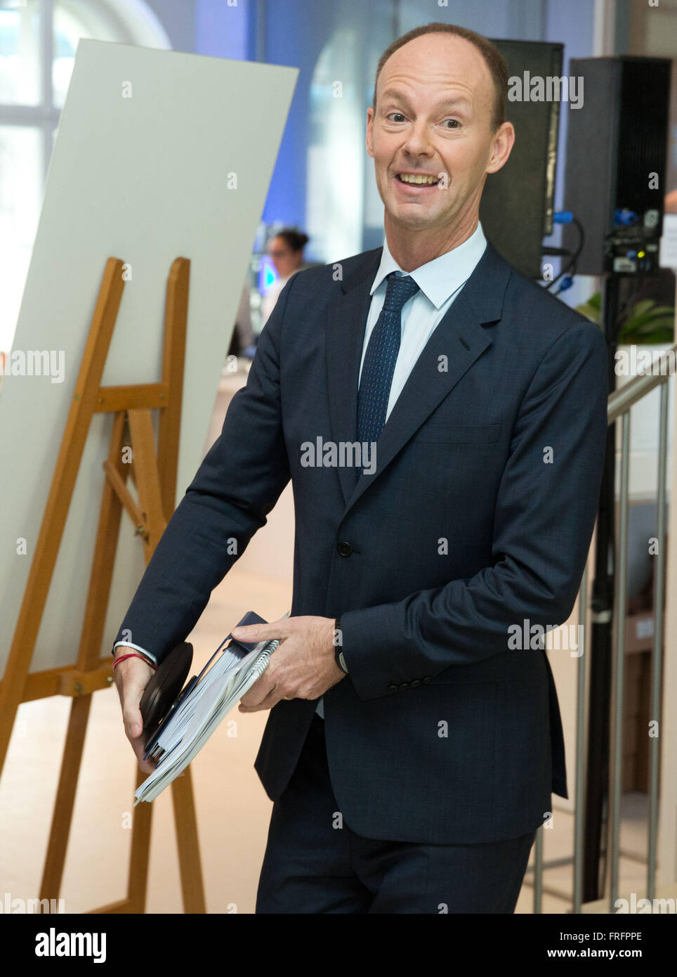 Thomas Rabe Berlin, Germany. 22nd Mar, 2016. Bertelsmann SE CEO Thomas Rabe arrives ...