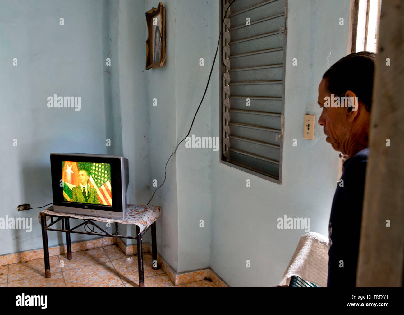 Havana, Cuba. 22nd Mar, 2016. Cuban is watching historic speech by US