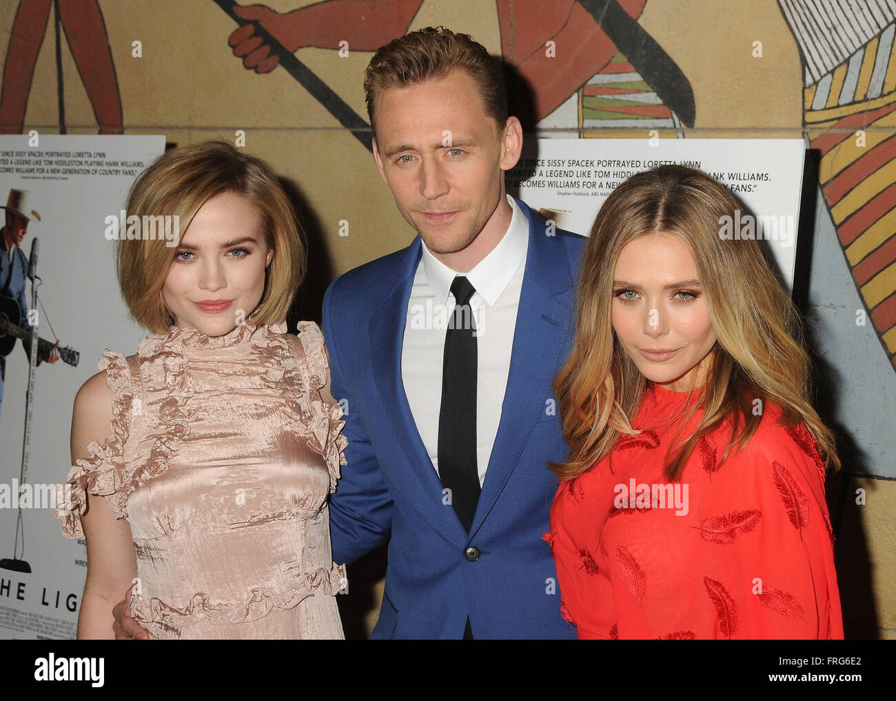 Hollywood, CA, USA. 22nd Mar, 2016. Maddie Hasson, Tom Hiddleston