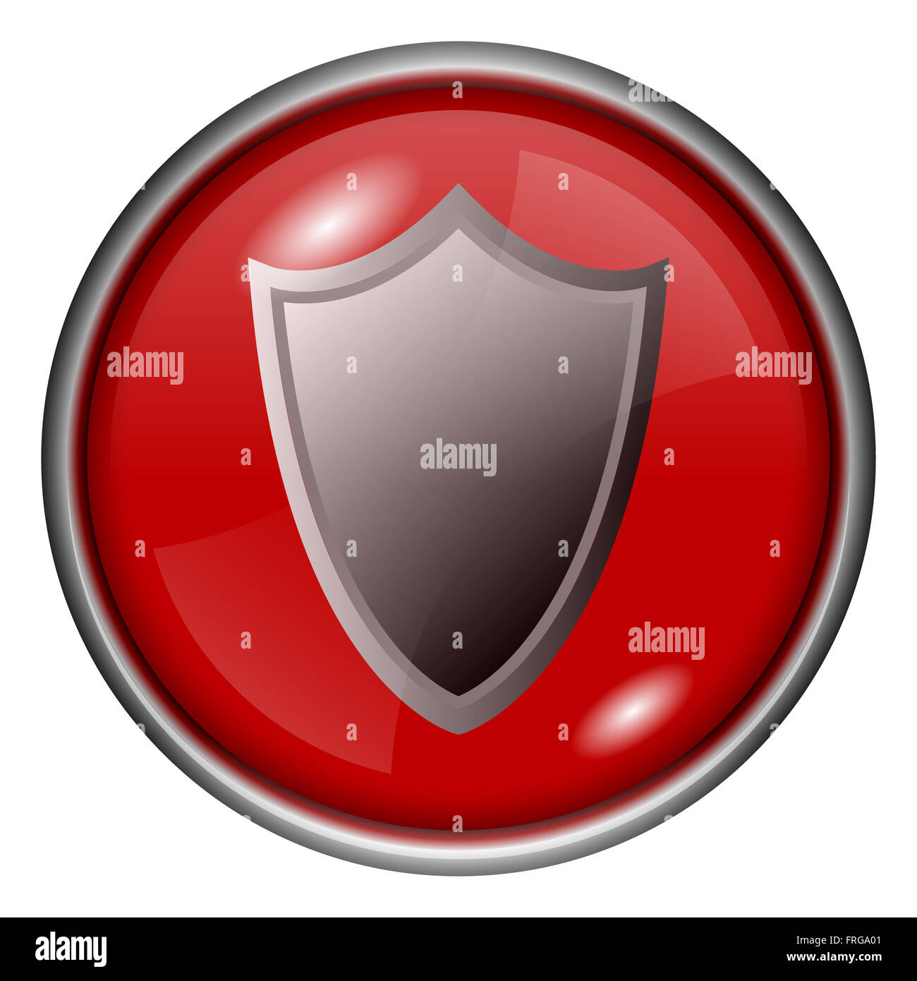 Shield red ribbon icon hi-res stock photography and images - Alamy