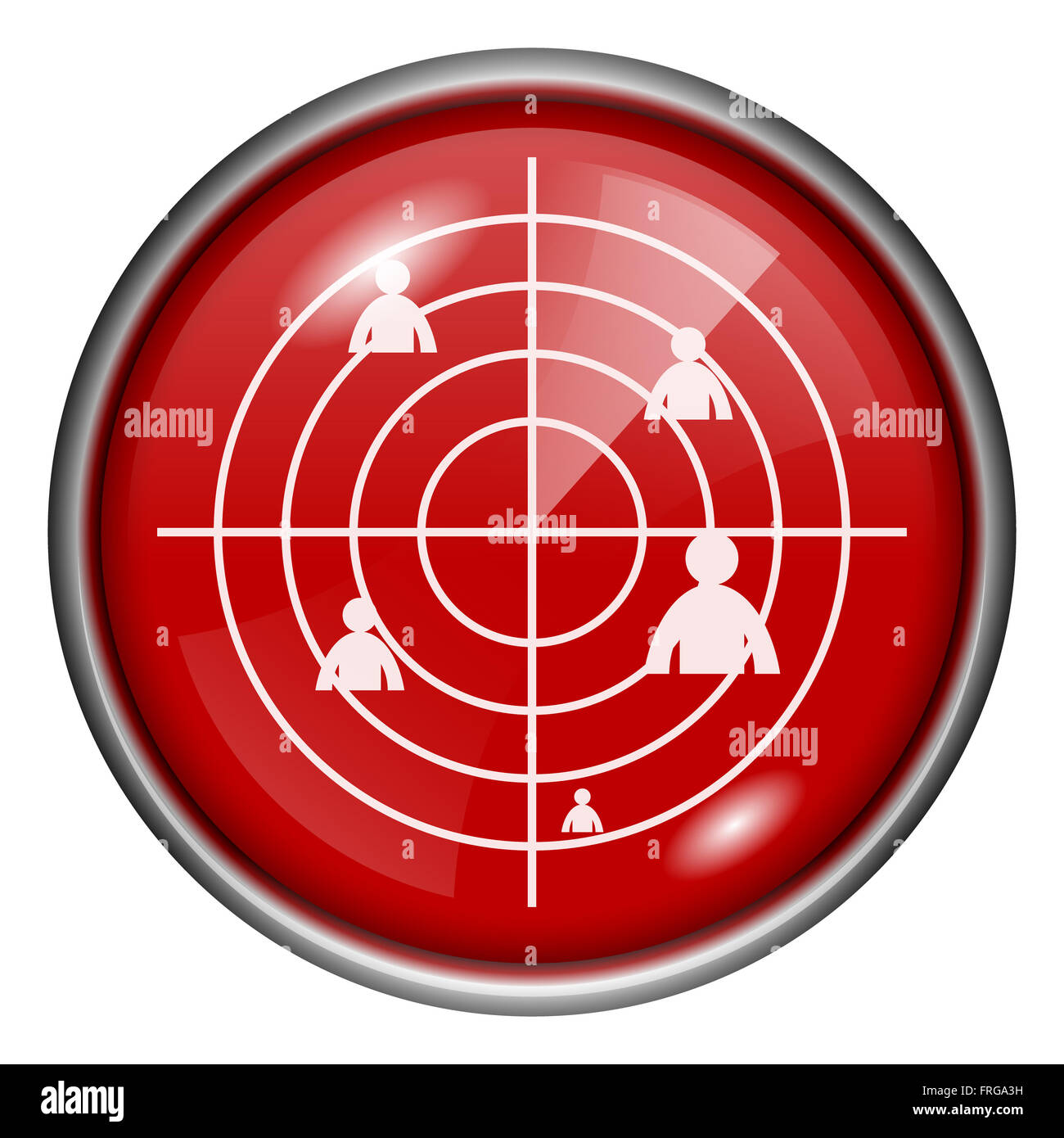 Red shiny glossy icon on white background Stock Photo - Alamy