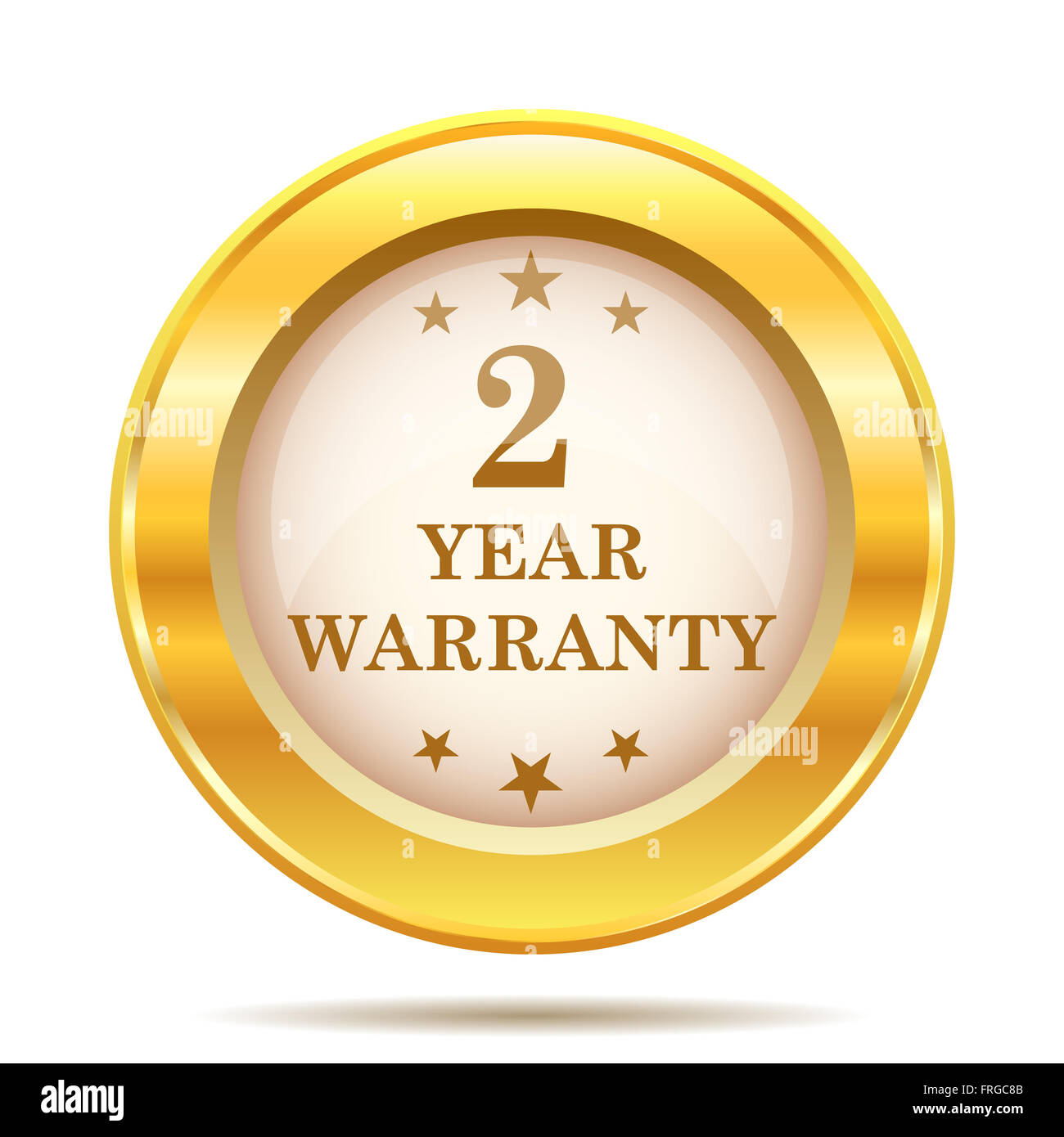 Round glossy icon with brown design on gold background Stock Photo - Alamy