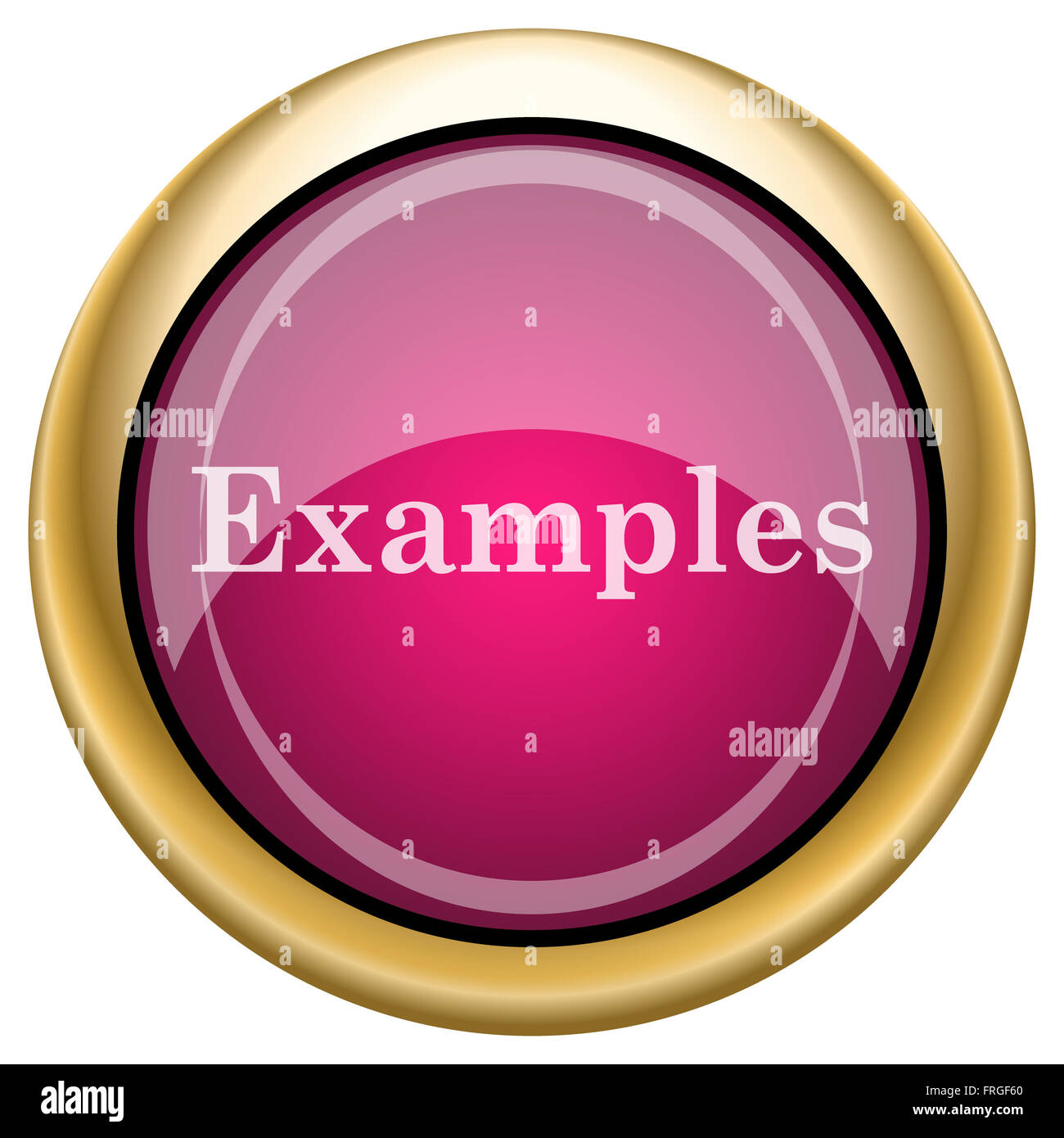 Magenta and gold shiny icon on white background Stock Photo - Alamy