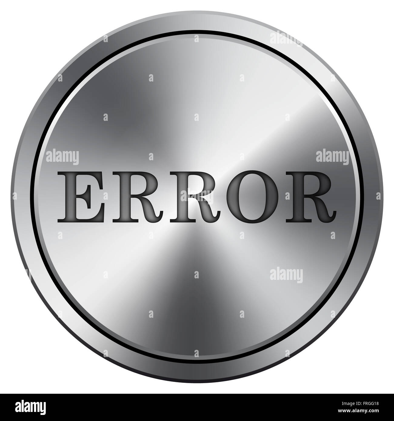 Metallic icon with carved design Stock Photo - Alamy