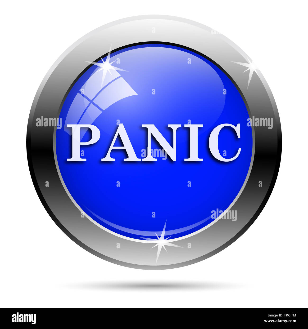 Panic icon metallic internet button hi-res stock photography and images ...