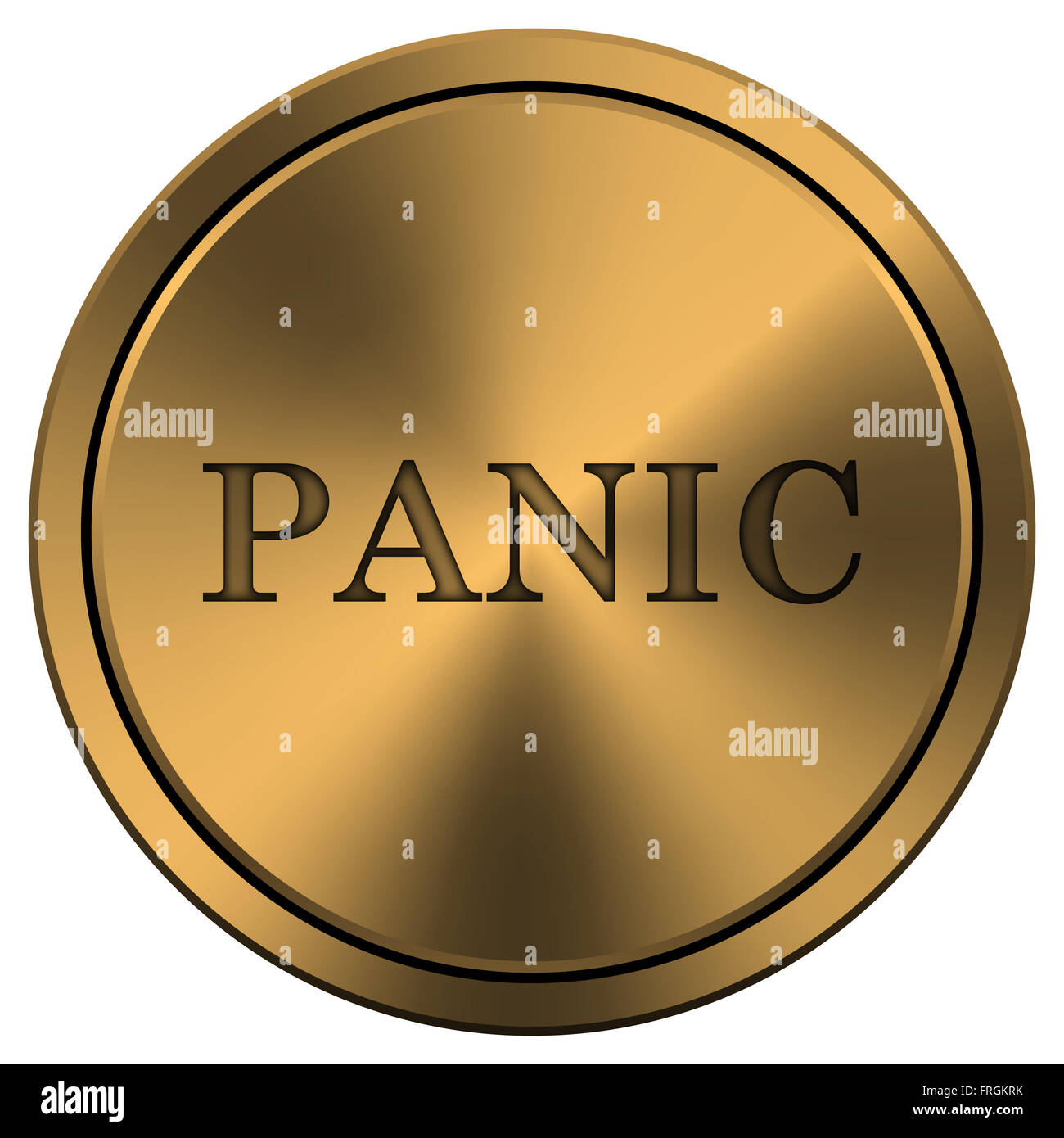 Copper metallic icon on white background Stock Photo Alamy