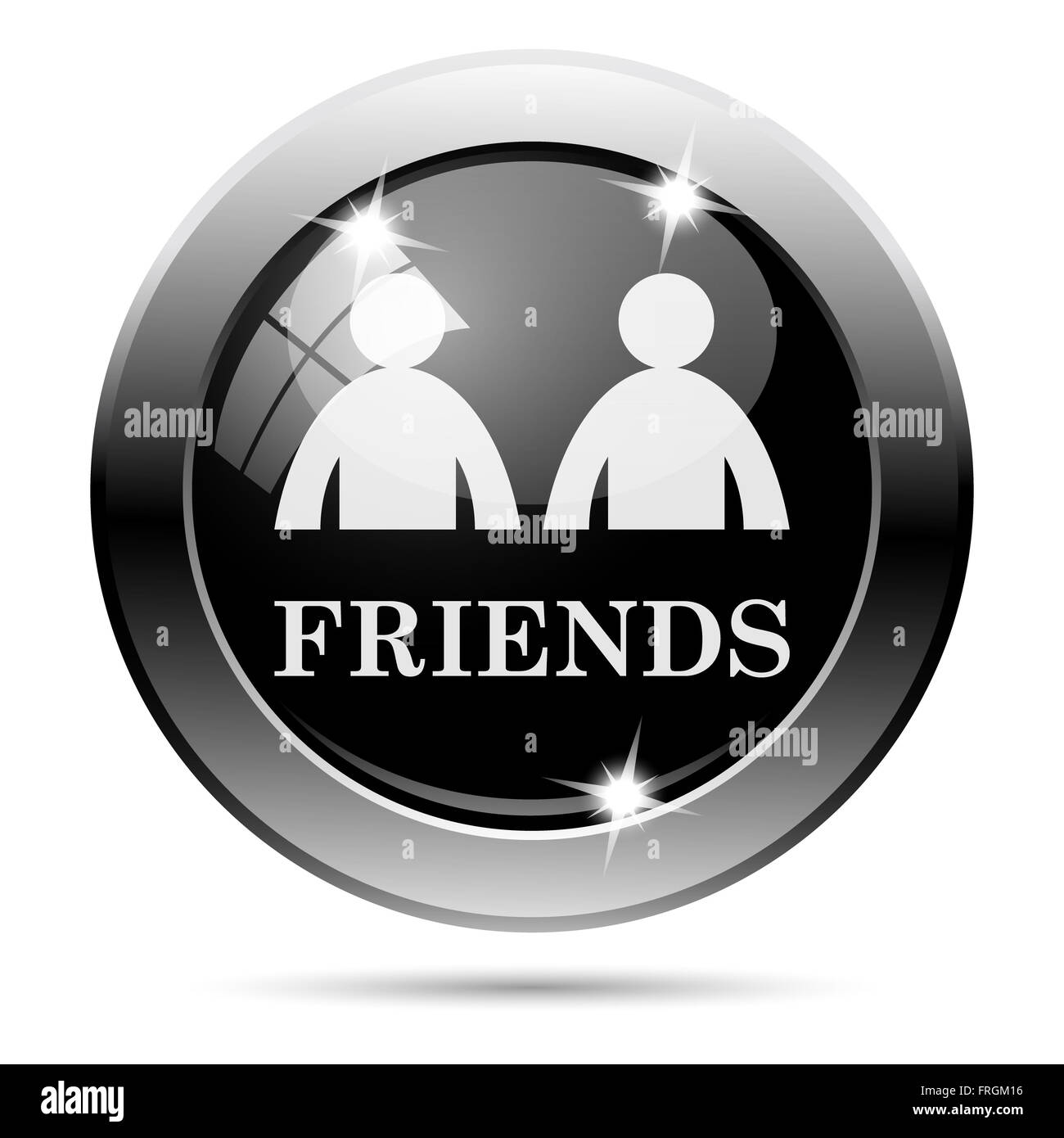 Friendship group icon black glossy hi-res stock photography and images -  Alamy