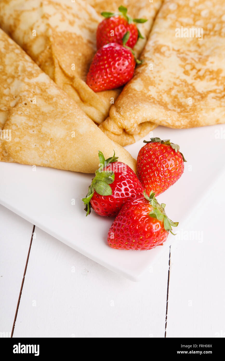 Delicious pancakes Stock Photo
