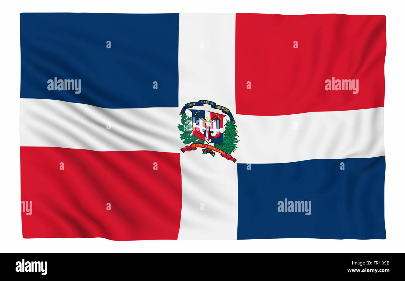 Flag of the Dominican Republic Stock Photo
