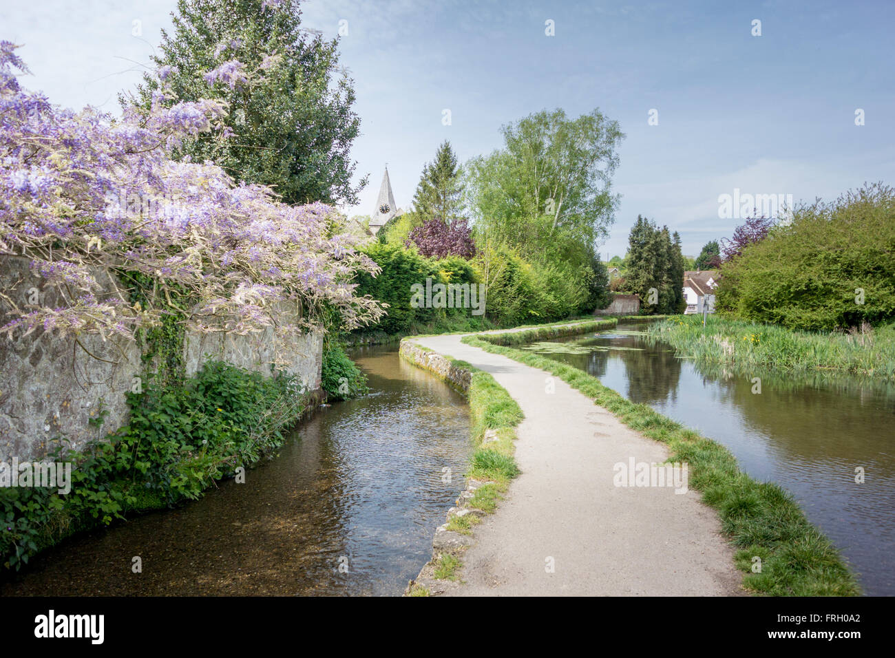 Loose river running through the village of Loose, Kent, UK Stock Photo