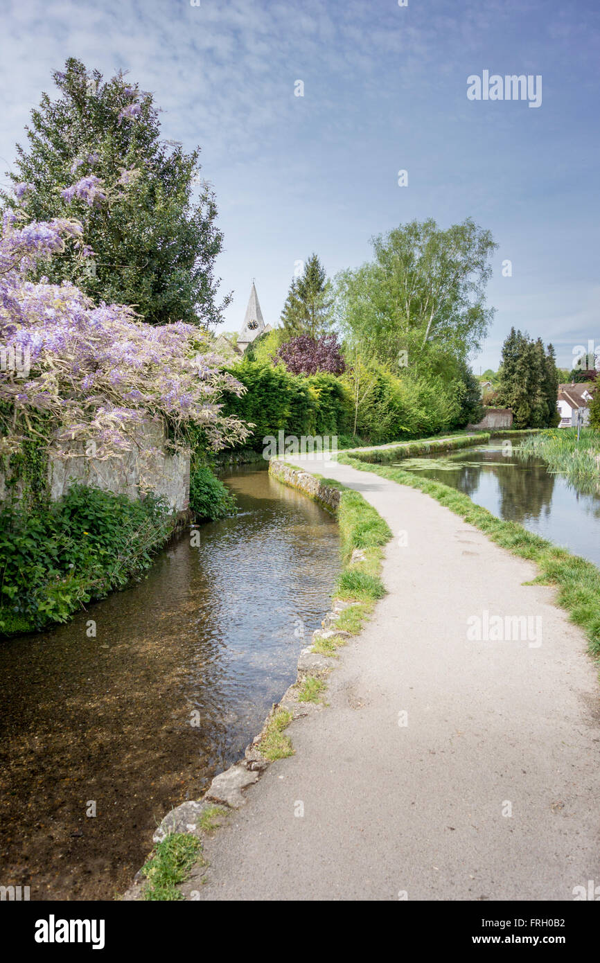 Loose river running through the village of Loose, Kent, UK Stock Photo