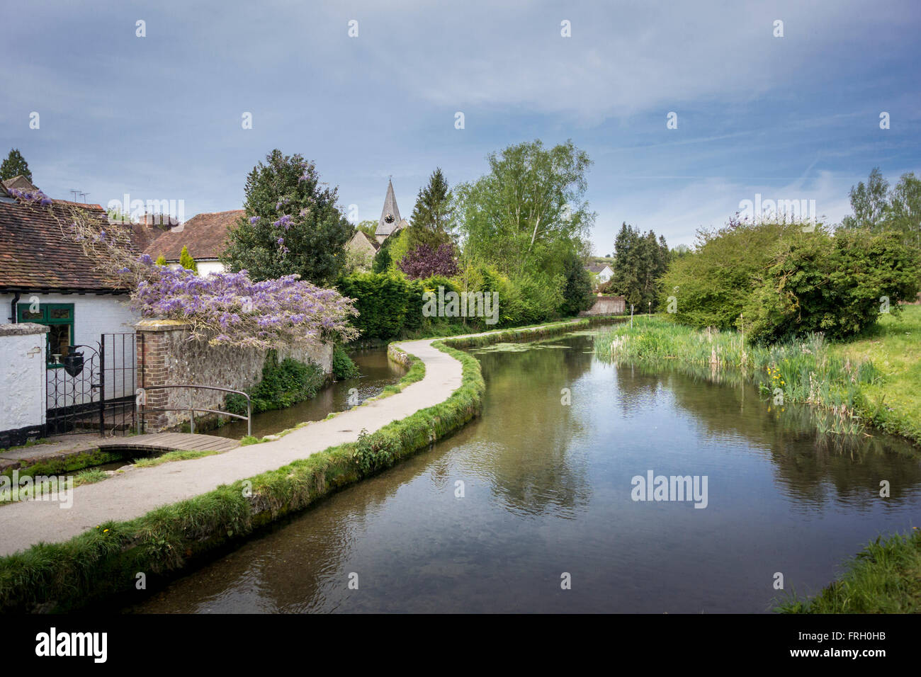 Loose river running through the village of Loose, Kent, UK Stock Photo