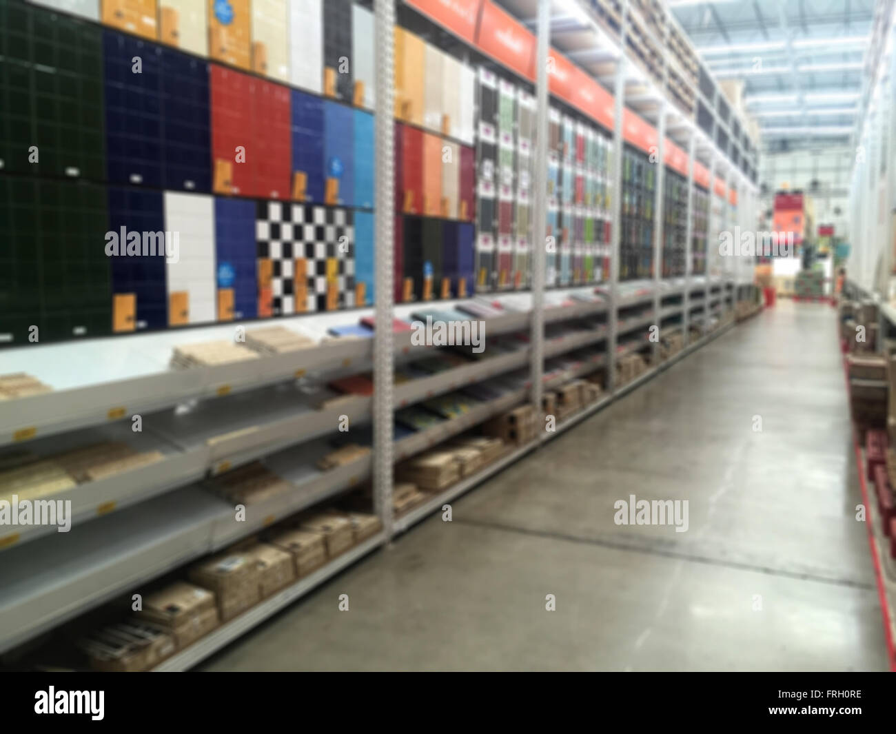 blur background tiles zone, DIY and home improvement tools and supplies superstore Stock Photo