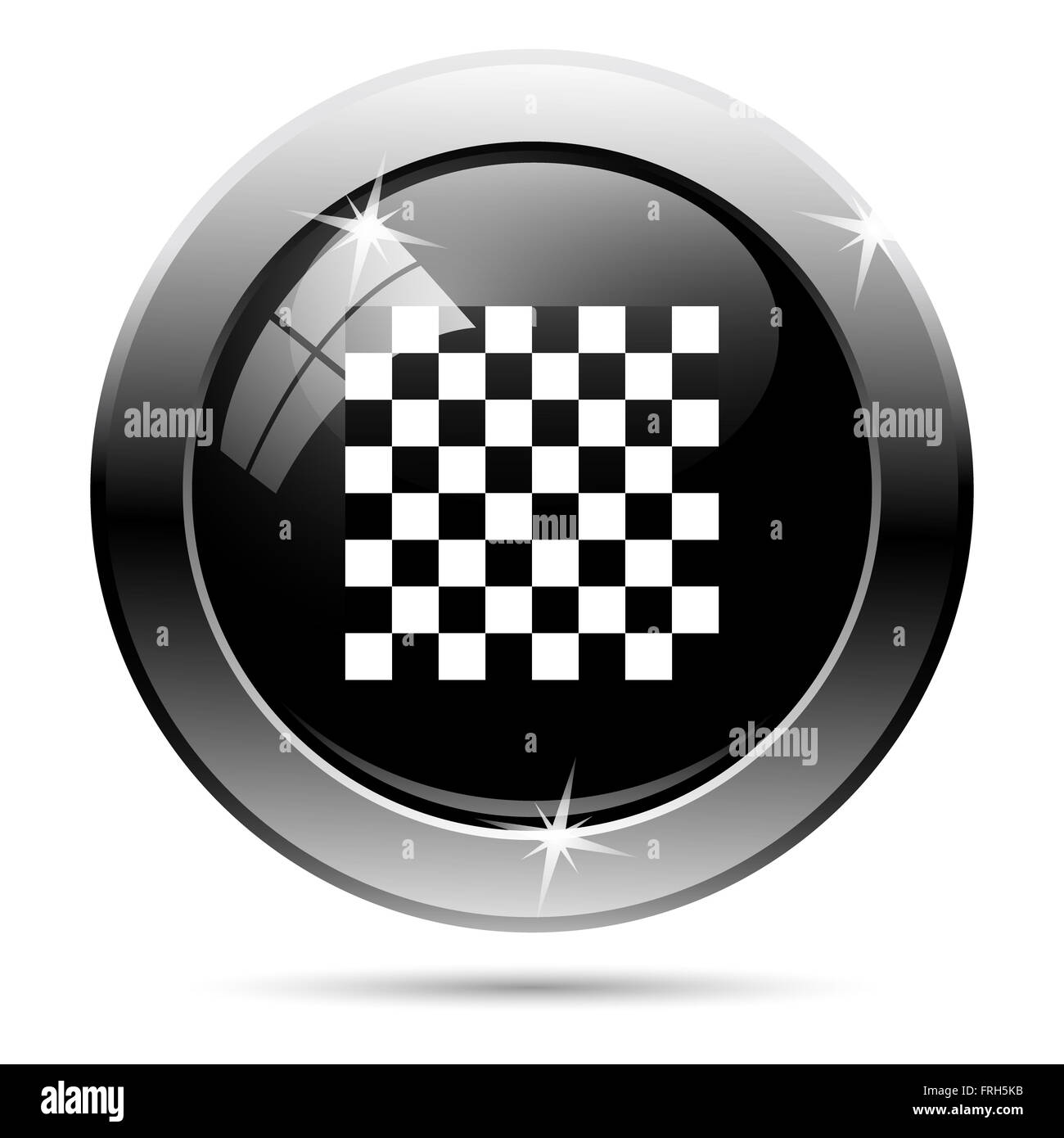 Finish flag icon. Metallic internet button on white background Stock ...