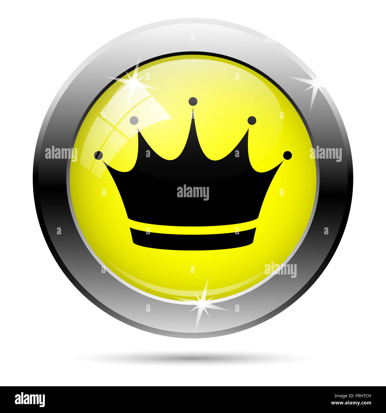 Metallic shiny glossy icon isolated on white background Stock Photo - Alamy