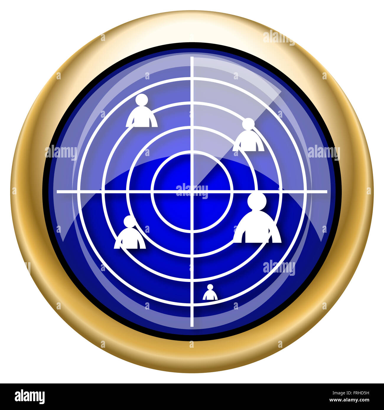 Blue shiny glossy icon on white background Stock Photo - Alamy