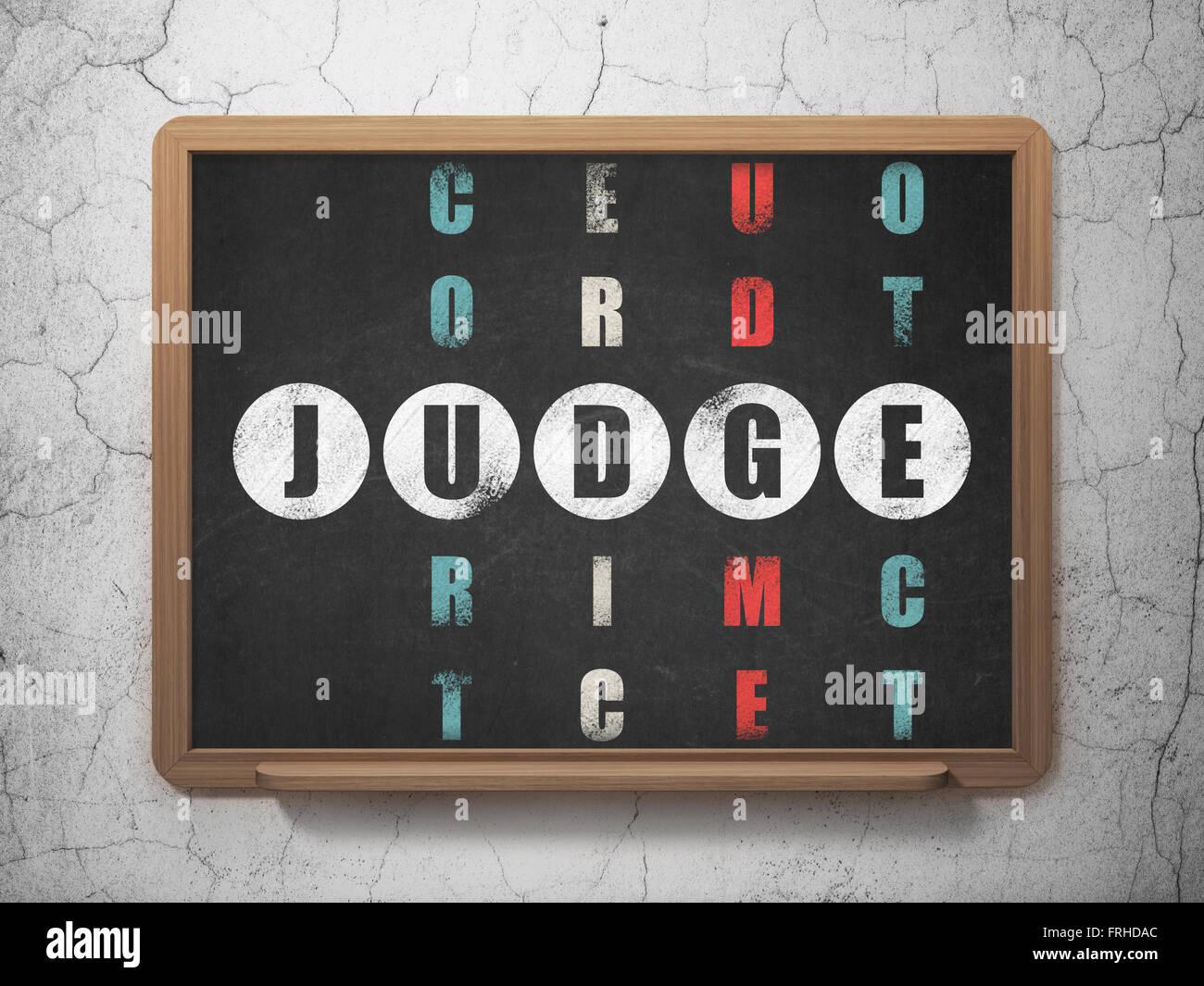 Law concept Judge in Crossword Puzzle Stock Photo Alamy