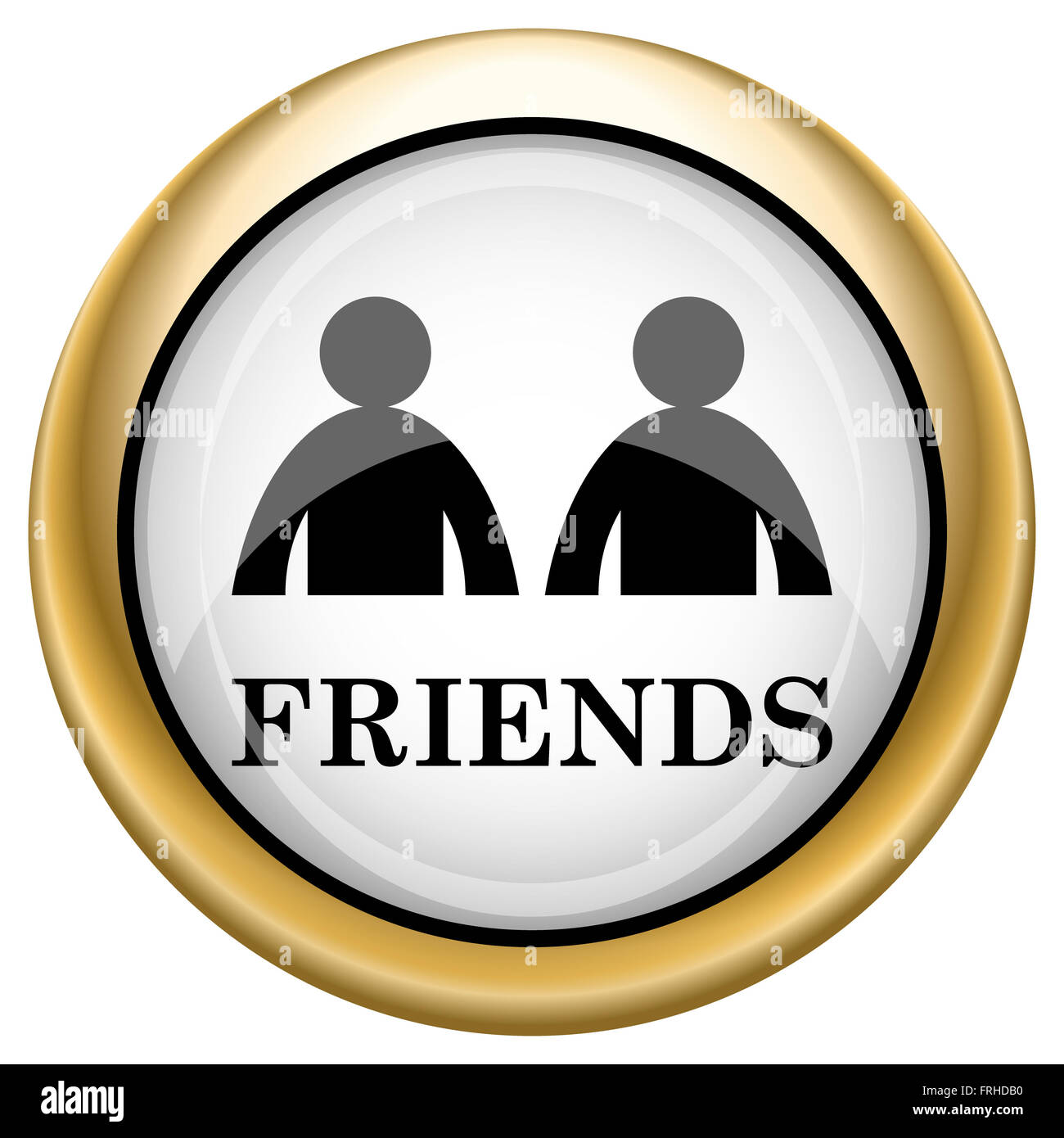 Friendship group icon black glossy hi-res stock photography and images -  Alamy