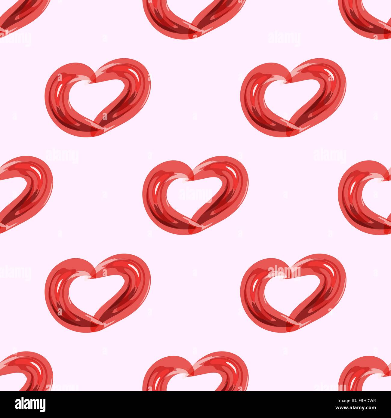 Red heart symbol of love seamless vector pattern Stock Vector Image ...