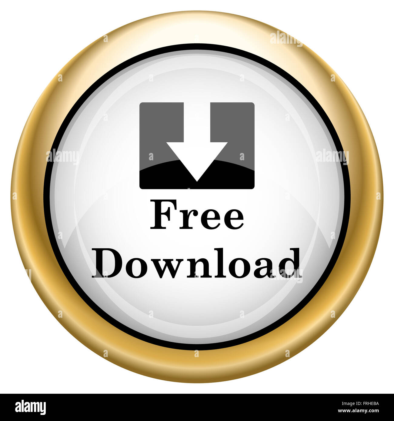 Shiny glossy icon. Internet button on white background Stock Photo - Alamy