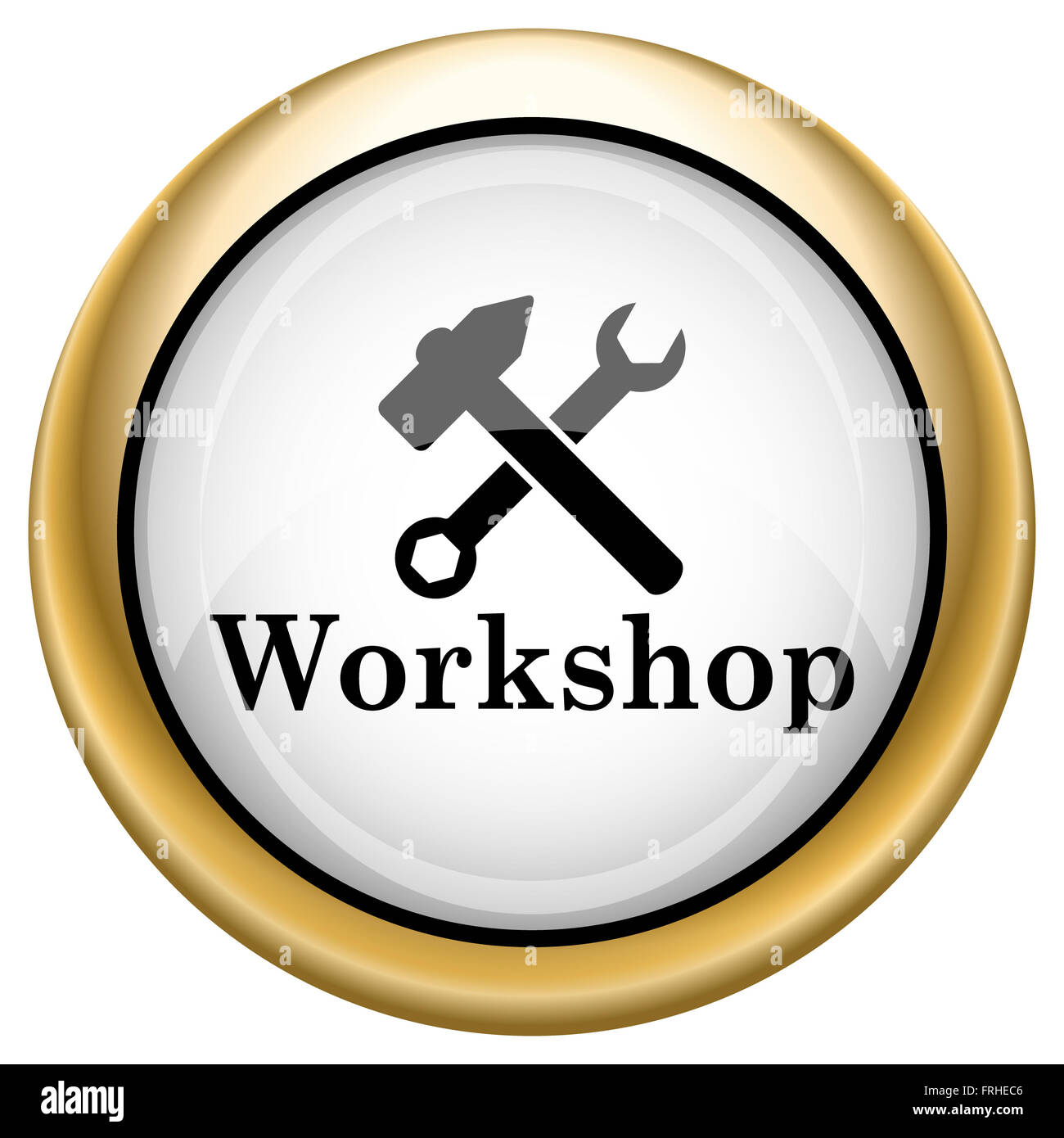 Shiny glossy icon. Internet button on white background Stock Photo - Alamy