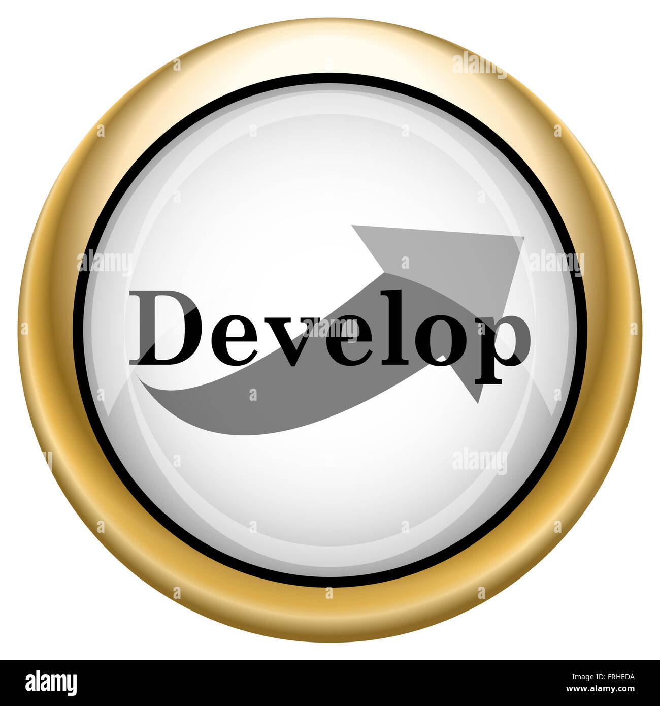 Shiny glossy icon. Internet button on white background Stock Photo - Alamy