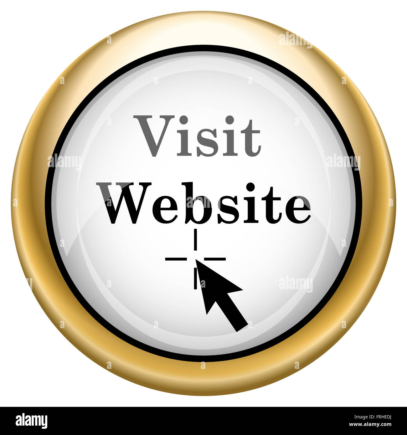 Shiny glossy icon. Internet button on white background Stock Photo - Alamy