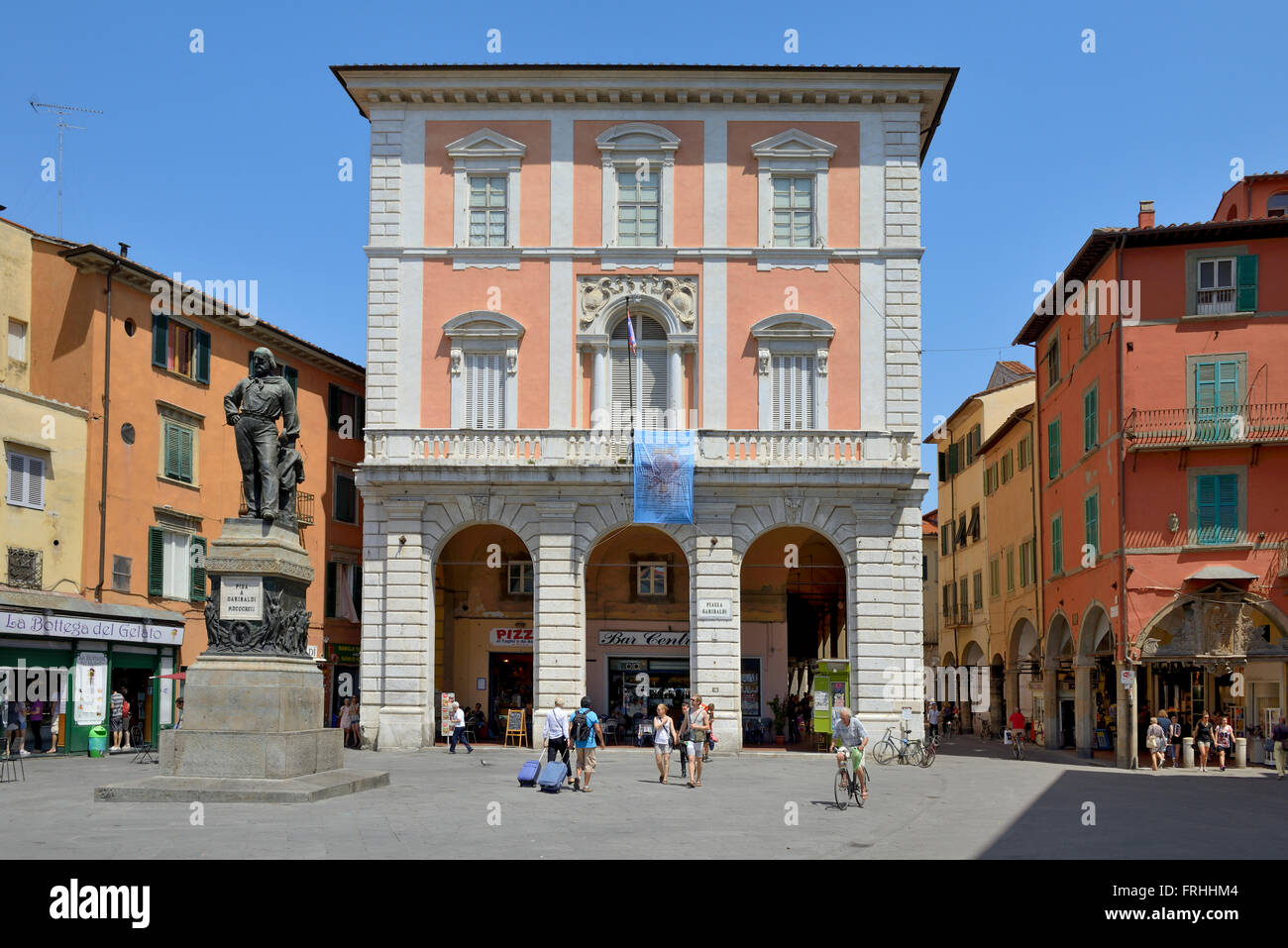 Statue of Giuseppe Garibaldi, Piazza Garibaldi, Pisa, Toscana, Tuscany, Italy, Europe Stock Photo