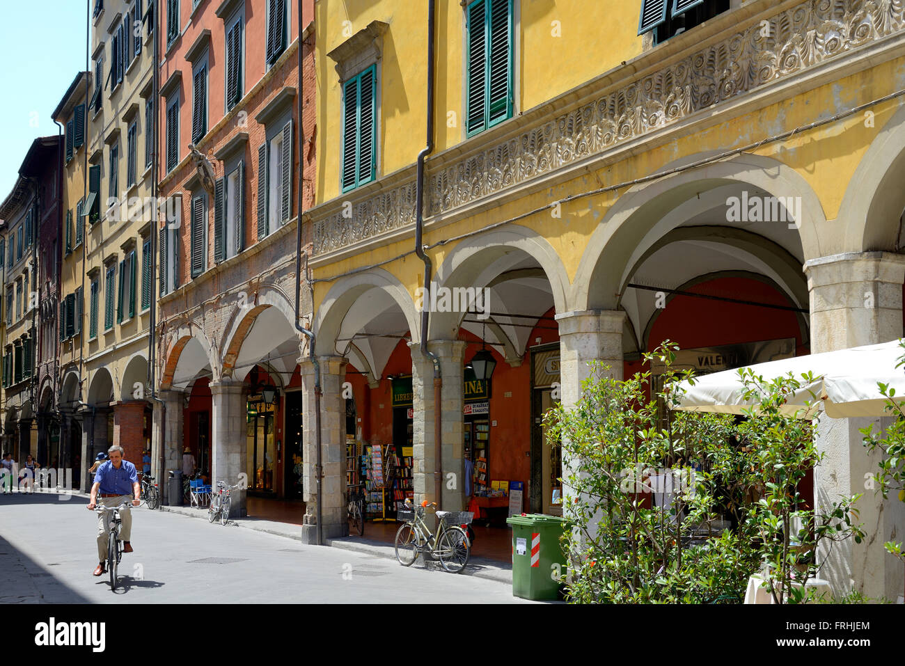 Portico, (covered walkway), Borgo Stretto, Pisa, Toscana, Tuscany, Italy, Europe Stock Photo