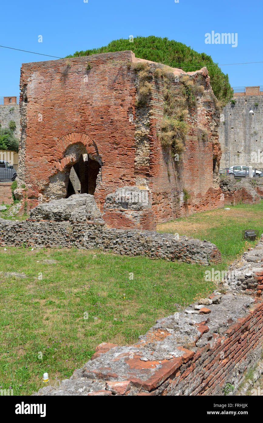 Ruins of Roman Terme di Nerone thermal baths at Largo Parlascio Square, Pisa, Toscana, Tuscany, Italy, Europe Stock Photo