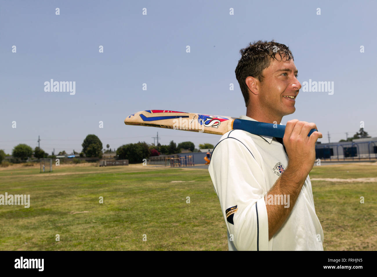 BUENA PARK, CA – JANUARY 30: Los Angeles cricket team British & Dominion play a game in Buena Park, California on July 09, 2005. Stock Photo