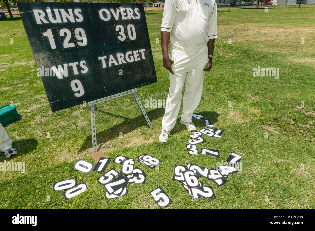 BUENA PARK, CA – JANUARY 30: Los Angeles cricket team British & Dominion play a game in Buena Park, California on July 09, 2005. Stock Photo