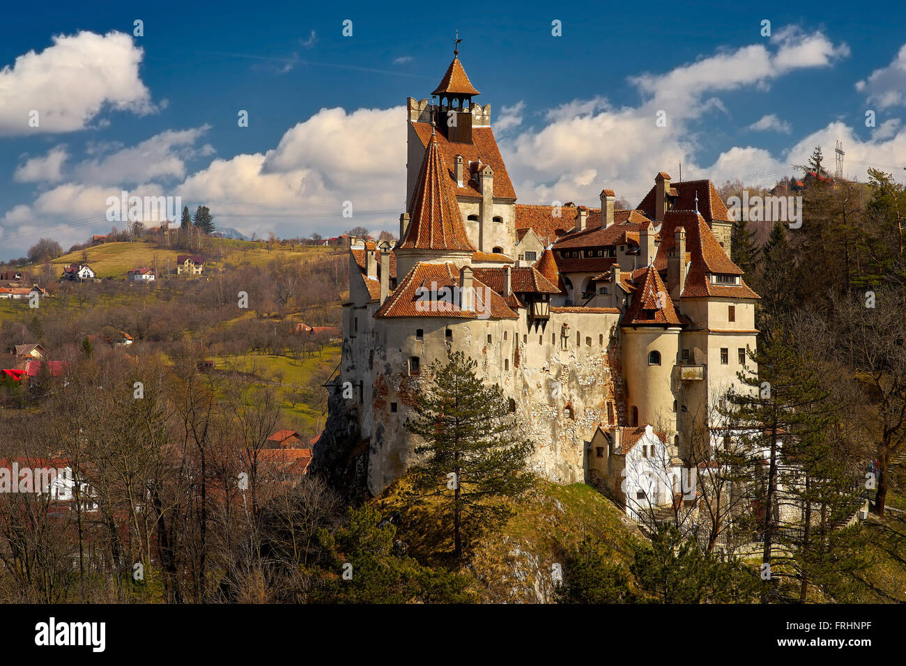 Dracula Castle in Bran, Transylvania, Romania. Stock Photo